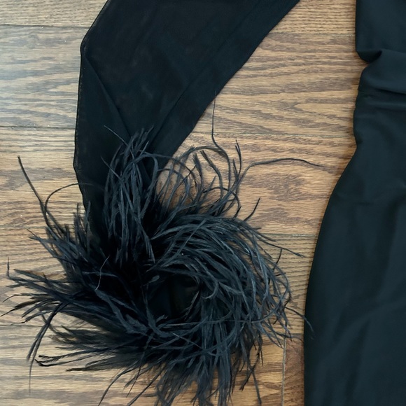 Fashion Nova Mini Dress with Feathered sleeves 🦢 - Picture 5 of 7